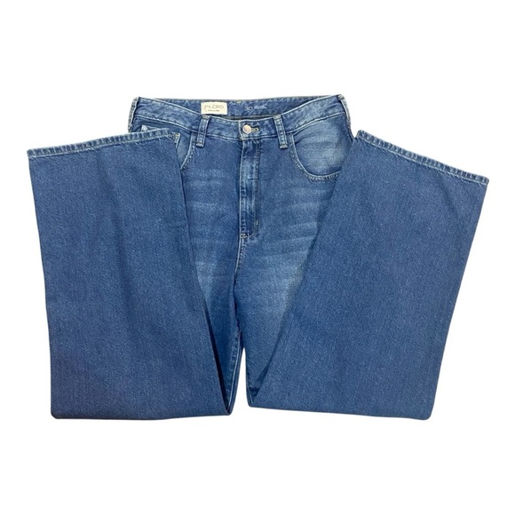 Anthropologie Pilcro The Joey Women's Blue Wide-Leg Jeans Sz 30 Distressed - Picture 3 of 7